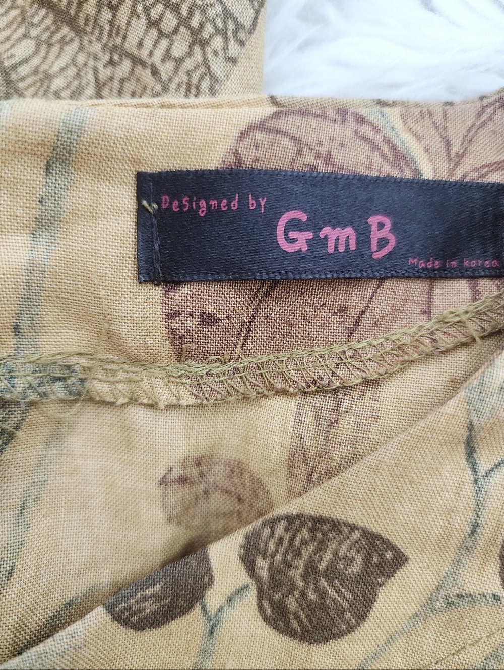 GMB DRESS FLORAL PRINT EARTHLY TONES SIDE PACKAGES BACK ZIPPER Size Large - Picture 2 of 13